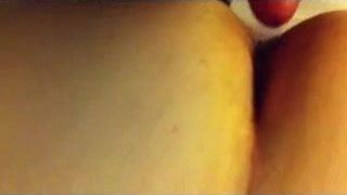 Girl takes a load in her pussy and cums on a bare cock