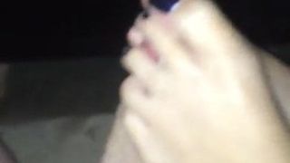 Wife footjob 2