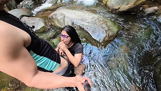 FINAL PART fucking in the river.. SEX IN PUBLIC a madness lets her face be filled with cum