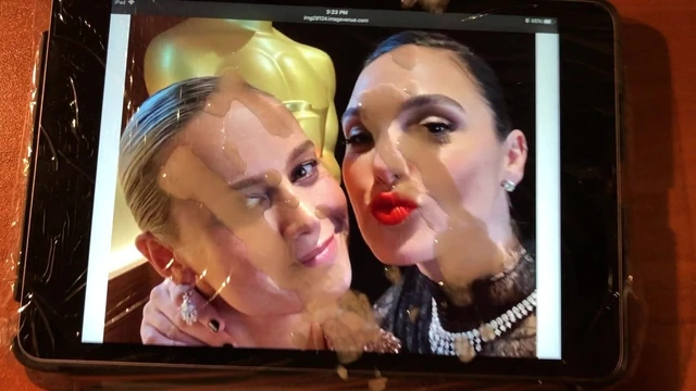 Brie Larson and Gal Gadot Cum Tribute