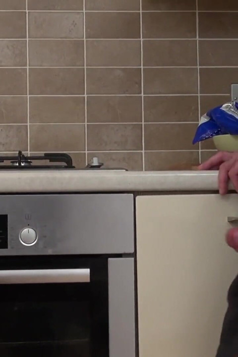 Chubby Ashley R gets fucked from Luke H in the kitchen