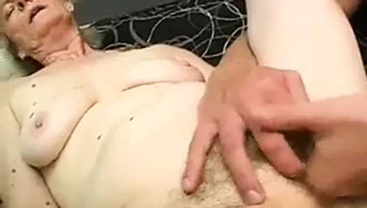 Chubby Granny Cock Sucks And Her Gets Hairy Pussy Fucked