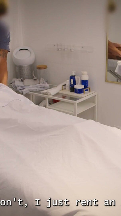 Blonde fitness model fucking her massage therapist | Clip 1