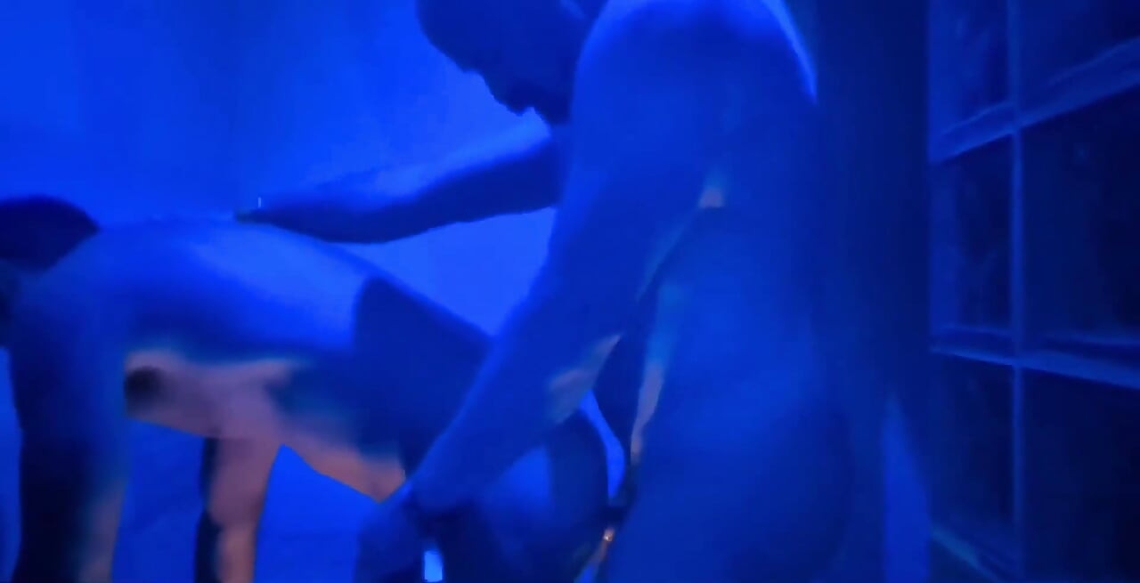 White Bear Fucks Latino in Gay Sauna