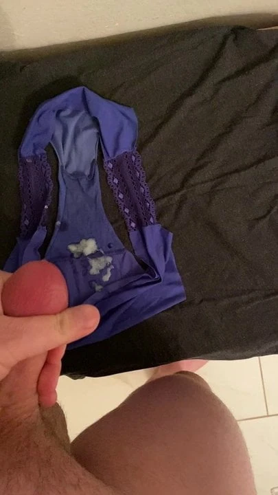 Wifes panties get a cumshot