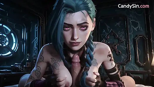 Dövmeli jinx yumuşak domaltmalı okşuyor yapay zeka pornosu