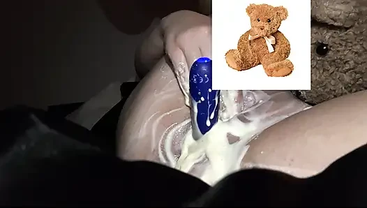 4k-ASMR YOGURT FOOD FETISH- KINKY STEPSISTER MASTURBATES WITH DILDO- CUMFLATION HENTAI-  -ARABIAN SNOWWHITE