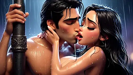 Big Boobed Girl Gets Fucked Hard in the Pouring Rain - Wet Outdoor Sex