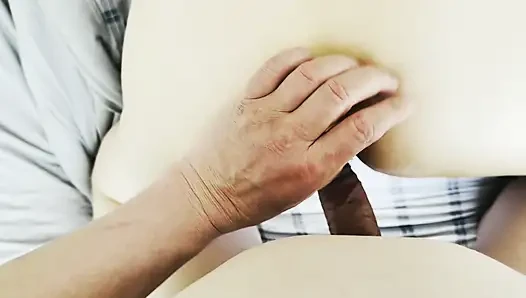 Persuaded the stepmom to the first anal! Cute sweet ass