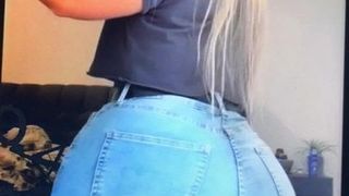 Hot Blonde Big Booty Cum Tribute 1