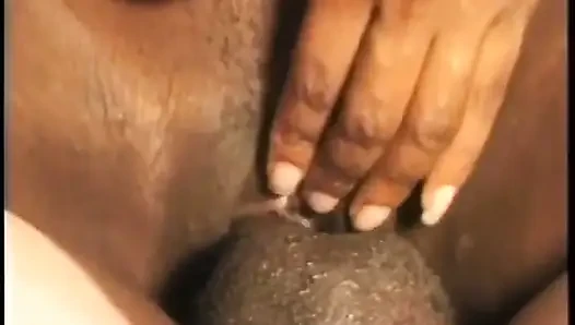 Young ebony bitch shaved cunt fucked with black dick then she squeezes out milk