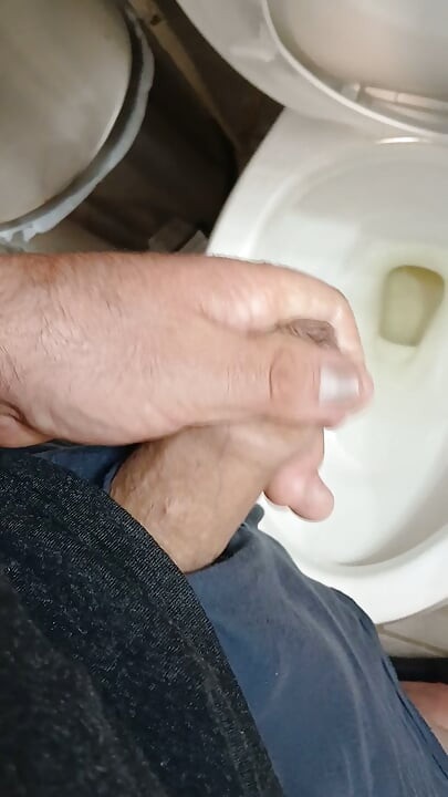 Pissing and jerking off.