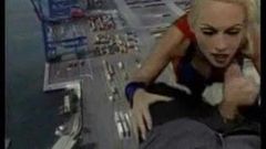 superwoman giving blowjob to her boyfriend in air