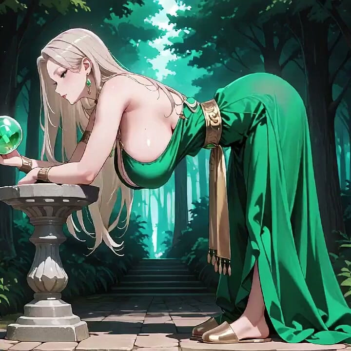 Lazy on the Throne, From Curtain Reveal to Liquid Climax, Kneeling, Gazing Back-teasing You with Every Drop!