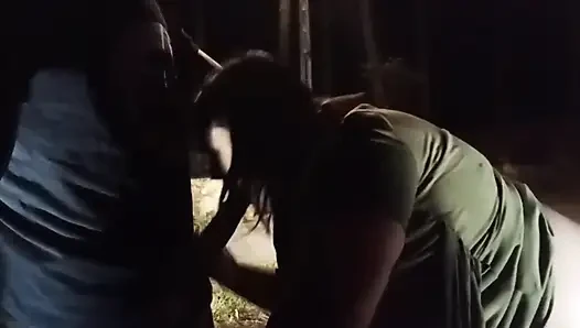 Outdoor sex with a mature