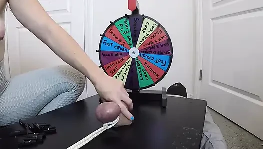 She Inserts a 30cm Probe All the Way Into His Meaty Cock - Playing BDSM Roulette