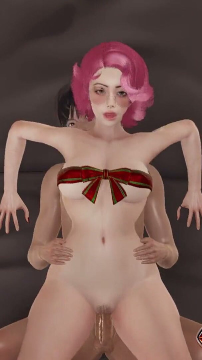 Món quà thú vị của Adela cho năm mới với hentai 3d - tư thế plank song song để đụ trên giường, kiểu chó trên bàn làm việc với khung cảnh cận cảnh | Đoạn video ngắn 1