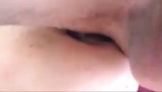 French whore clothed-sex in nightie, satin panties and lingerie, heels & fishnet, blowjob, rimjob