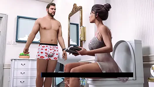 Stepmom Seduce Stepson In Bathroom And Giving Deepthroat Blowjob