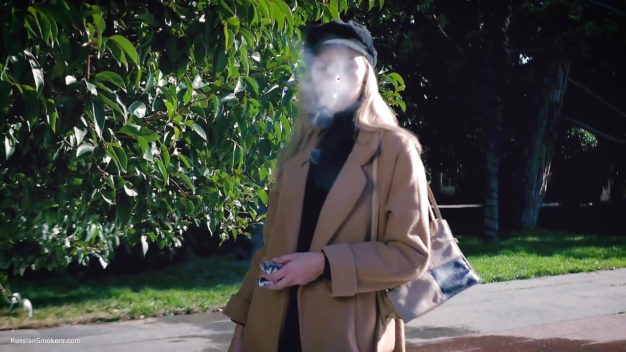 Outdoors Smoking with Beaty Russian Girl 2