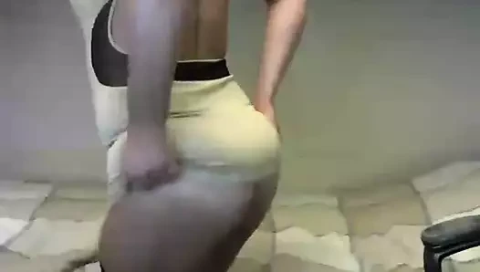 Gay in tight dress
