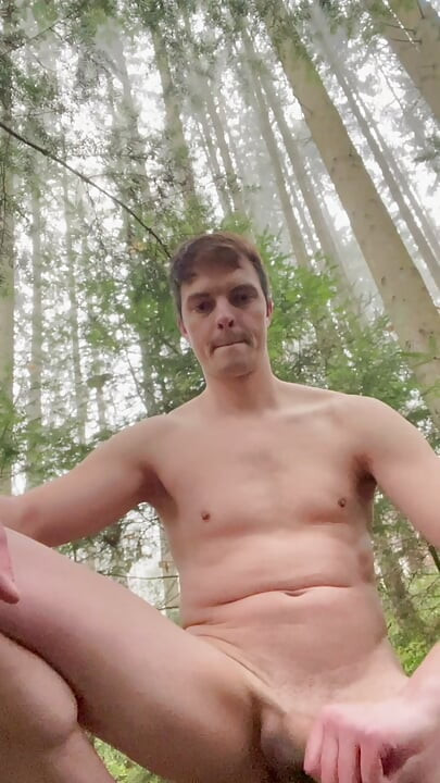 Masturbate in the woods
