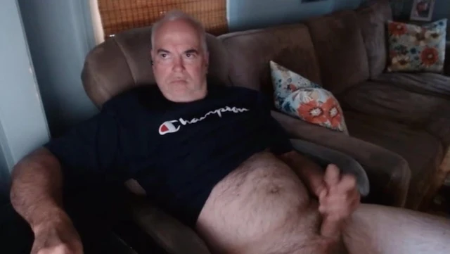 Daddy cums on cam