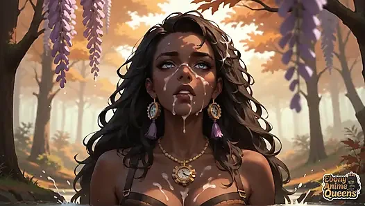 Ebenholz-königin wald leckt herbst's heißestes küken! XXX, sex, zum ersten mal, schmutzig, sexy, nackt