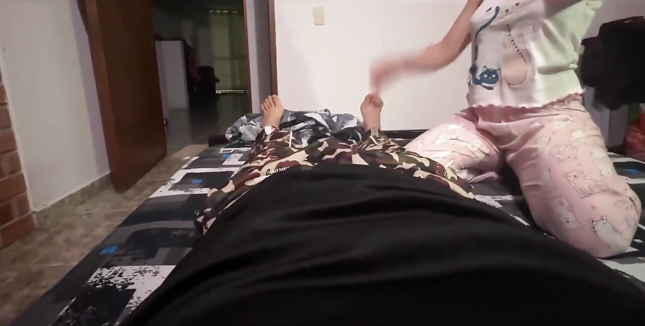 Stepsister Sucks My Cock so I Can Help Her with a Permit to Go Out