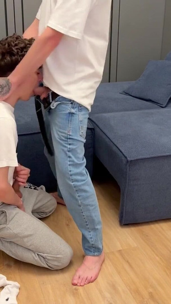 Jaw-dropping moment from "Hot gay blowjob"