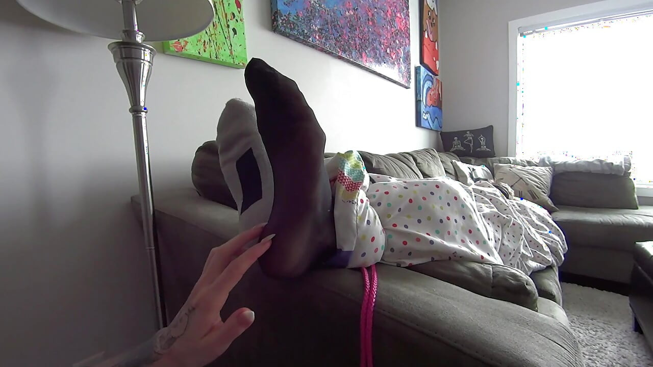 Kinky Step Sister Tickles & Licks Her Helpless Step Brother's Ticklish Feet