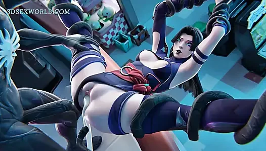 Das Missverständnis: Psylocke X Venom (3D Anime Porn)
