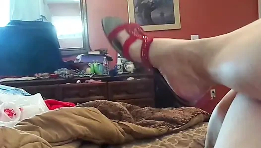 Медсестра Вики с красными ногтями на ногах, фетиш в видео от первого лица