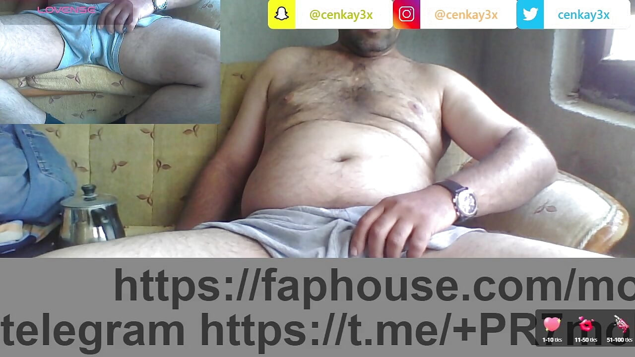 Masculine Daddy Cums Again at the End of the Live Broadcast