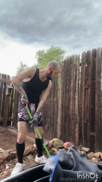 Working in the sun in my underwear | Clip 1