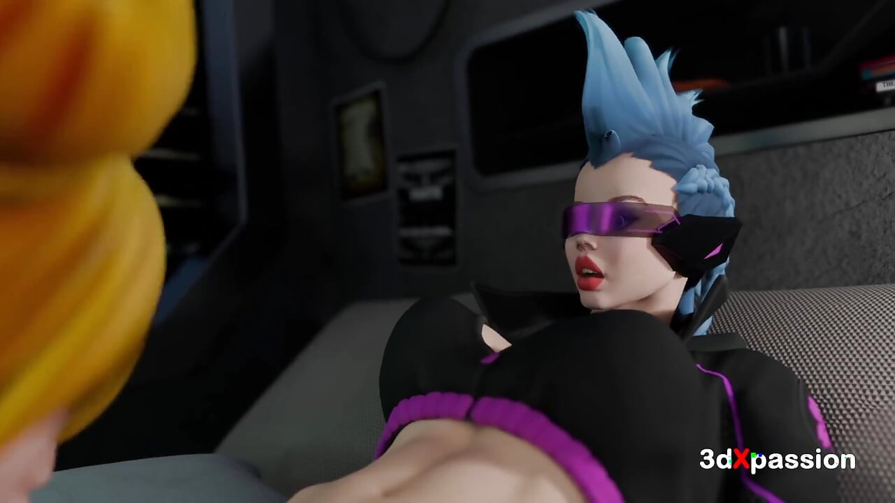 Futa Bonny Enters Wonderland Sector. Sexy Anime Girl Gets Mouth, Ass and Pussy Stuffed by Trans