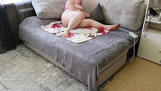 Stepmom showed her huge tits hairy pussy and ass