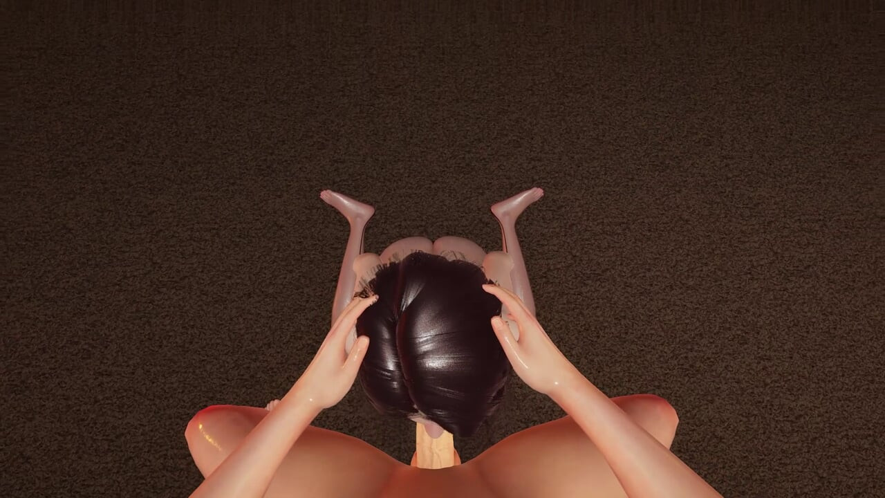 Kokoro：穿着连裤袜的湿润女孩3D动画 - 沉迷于舔舐的特写，激烈的深喉口交与呻吟