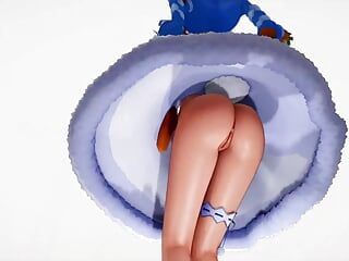 Sexy Bunny Teen Bailando En Pantimedias + Desnudándose Gradualmente (HENTAI 3D)