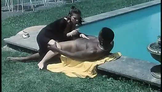 Ateşli açık havada grup seks