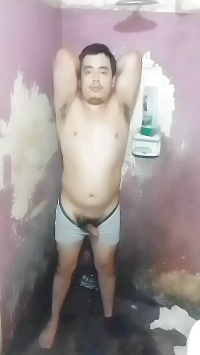 Jesus in boxer pulling his penis 164