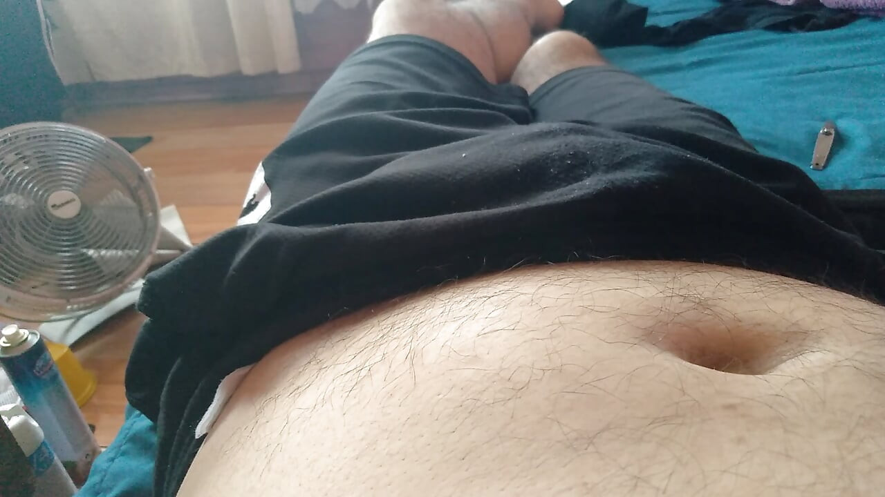 Boy has fun with his great penis at home