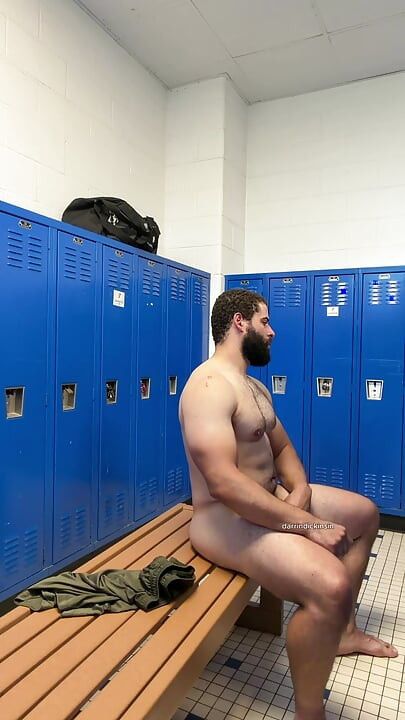 Muscle Cub in Locker Room