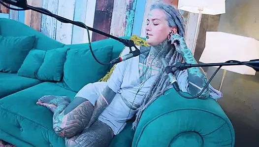 I talk about P - Passion - ASMR podcast SFW talking goth skinny girl dreadlocks tattoo model inked girl