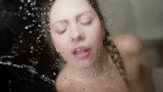 Filthy Blonde Sucks and Fucks in Bathroom to Tit Cumshot