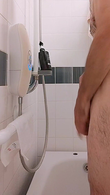 Captivating moment from "HypospadiasUK - A nice relaxing wank in the shower."