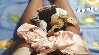I steal my mommy nylons stockings and pantyhose and masturbated with them part 2