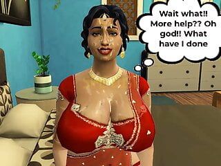 Band 1 Teil 3 - Desi Sarees Tante Lakshmi wurde vom geilen Ehemann ihrer Schwester verführt - böse Launen