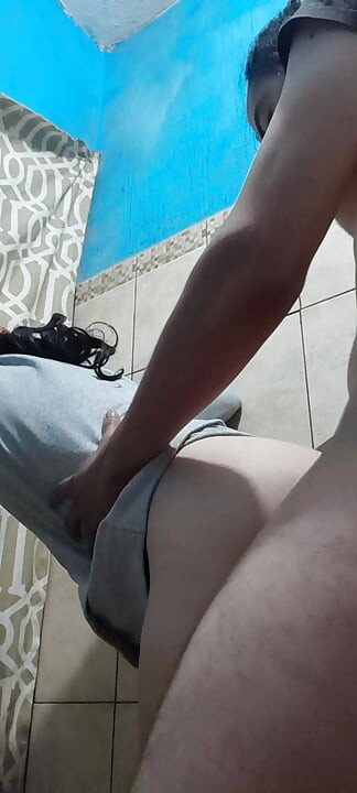 in the bathroom