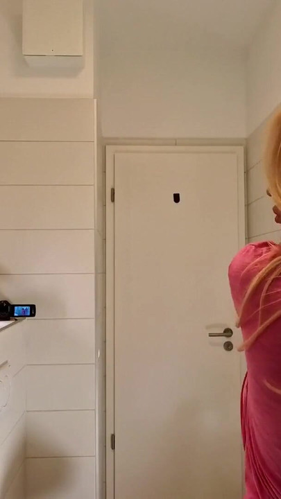 Super hot amazingly beautiful all natural big tits big ass blonde touches her pussy and panties under her skirt in the… | Clip 1